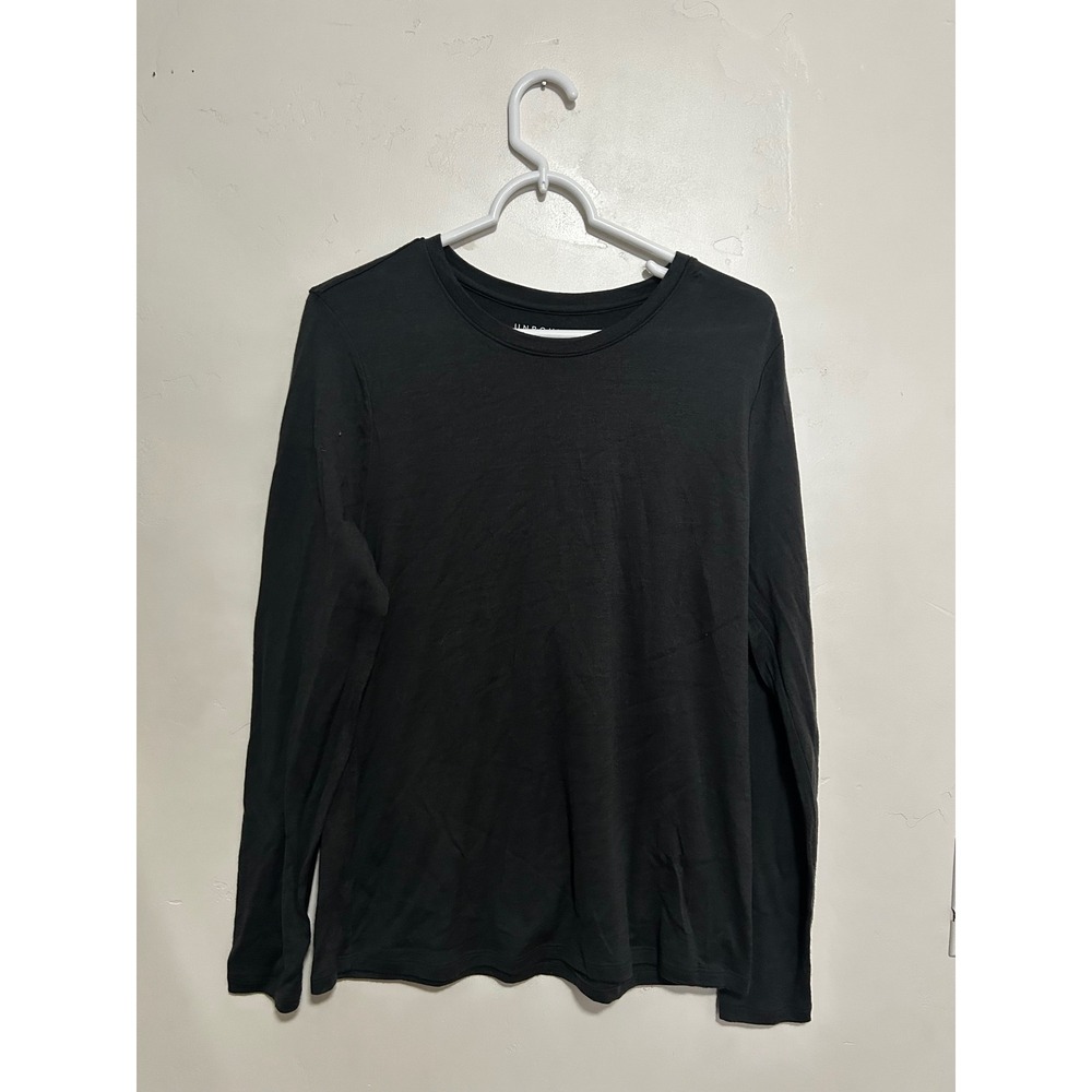 Unbound Merino Women Gray 100% Merino Wool Long Sleeve Crew Neck Top Large
